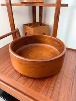 Vintage Teak Wood Large Bowl by Goodwood