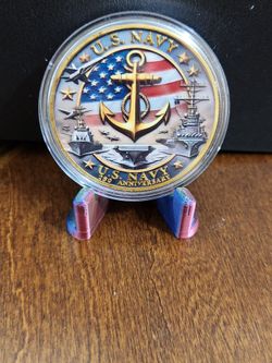 US Navy 250th Anniversary Fleet and Anchor Challenge Coin