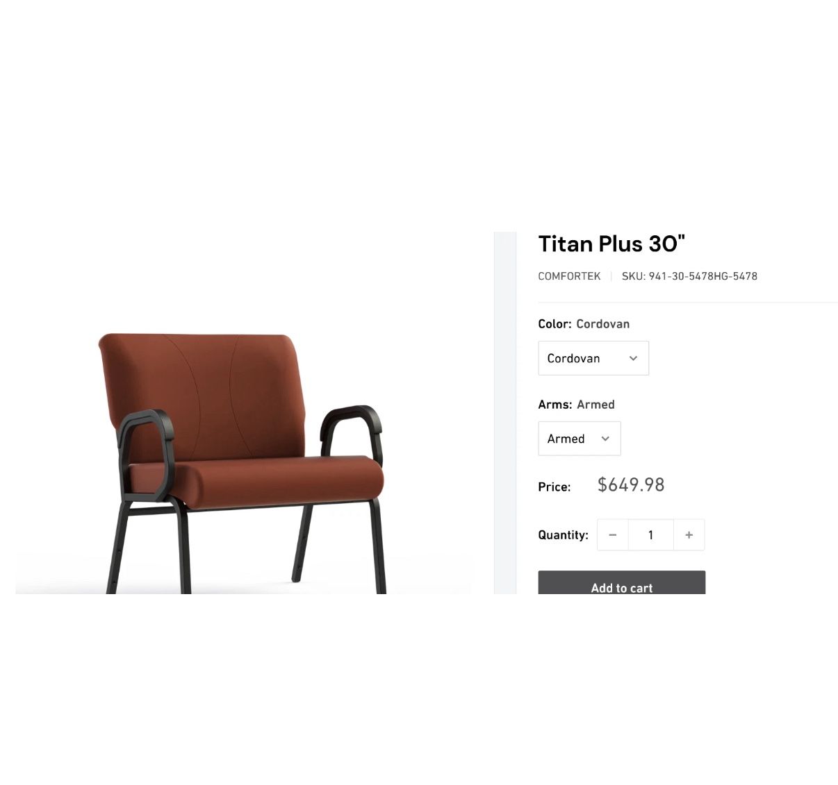 Wide Bariatric Chair Cardovan *NEW*