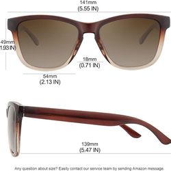 AMEXI Classic Square Polarized Sunglasses For Women Men UV Protection Driving Sun Glasses Retro Designer Style 3332 (Blue Frame/Blue Lens)