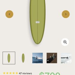 6’8 Almond “Pleasant Pheasant” Surfboard – Excellent Condition + Full Accessory Kit 