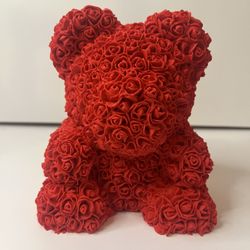 Rose Bear Sculpture