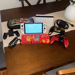 Nintendo Switch Oled White With Extras