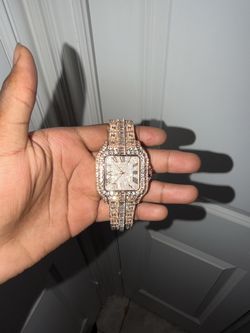 carti watch gold, iced