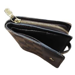 Louis Vuitton Damier Ebene Compact Zip Brown Wallet