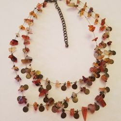 Carnelian Chips Choker Necklace 