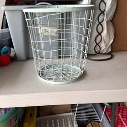 Small Metal Trashcan