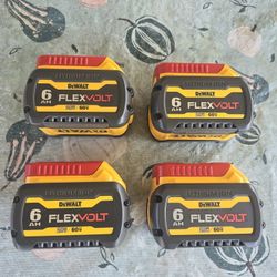 🔥$100 C/U / EACH🔥 DeWalt FLEXVOLT 60V MAX Lithium-Ion 6.0Ah Battery Pack