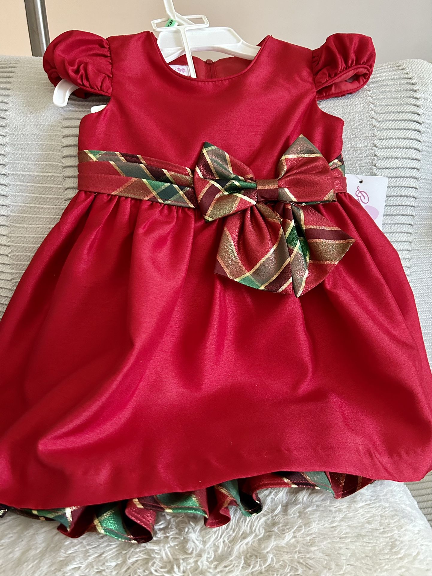 18 Months Red Girl Party Dress - Holiday Vibe 