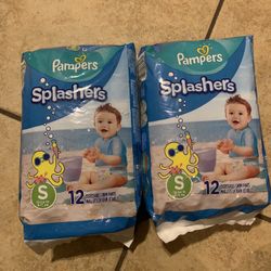 Brand New Pampers Splashers Baby Swim Diapers Size Small For 13-24 Lbs $5 Each 