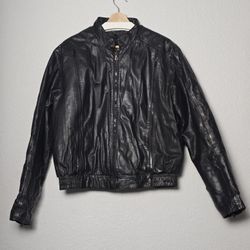 Mens Leather Motorcycle Jacket with Thermal Liner SZ-44