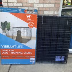 New 42” double door dog cage 