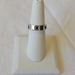 Cartier 18k White Gold Sapphire Ring 