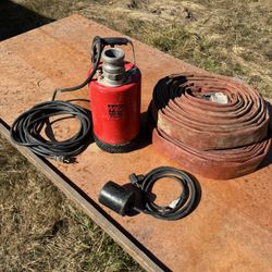 2” Submersible Pump With Discharge Hose