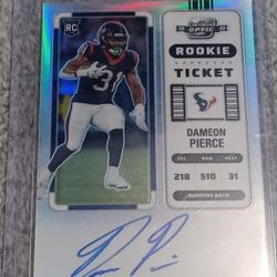 Dameon Pierce Autographed Signed Houston Texans Rookie Card