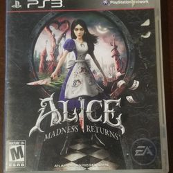 Alice Madness Returns PS3 PlayStation 3  Complete CIB good condition