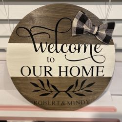 Welcome Wooden Hanging Signs