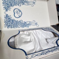 Wedding Gown + Matching Viel, Shawl, Purse, & Tiara