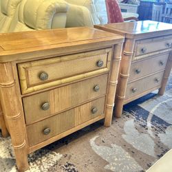 Pair Oversized Nightstands 