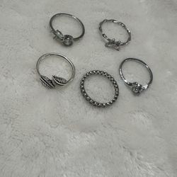 Silver-Tone Fashion Rings – Gently Used  | Price Per Item | Stylish & Affordable Jewelry