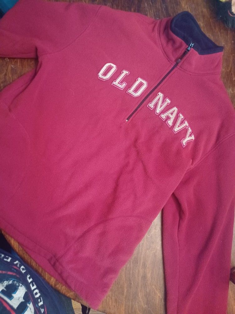 Old Navy Mainly Red Sweatshirt In Like New Condition Size: Large