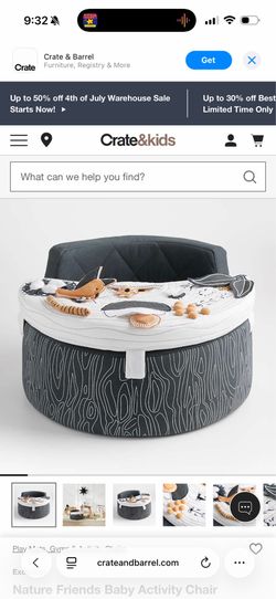 Crate and kids activity chair