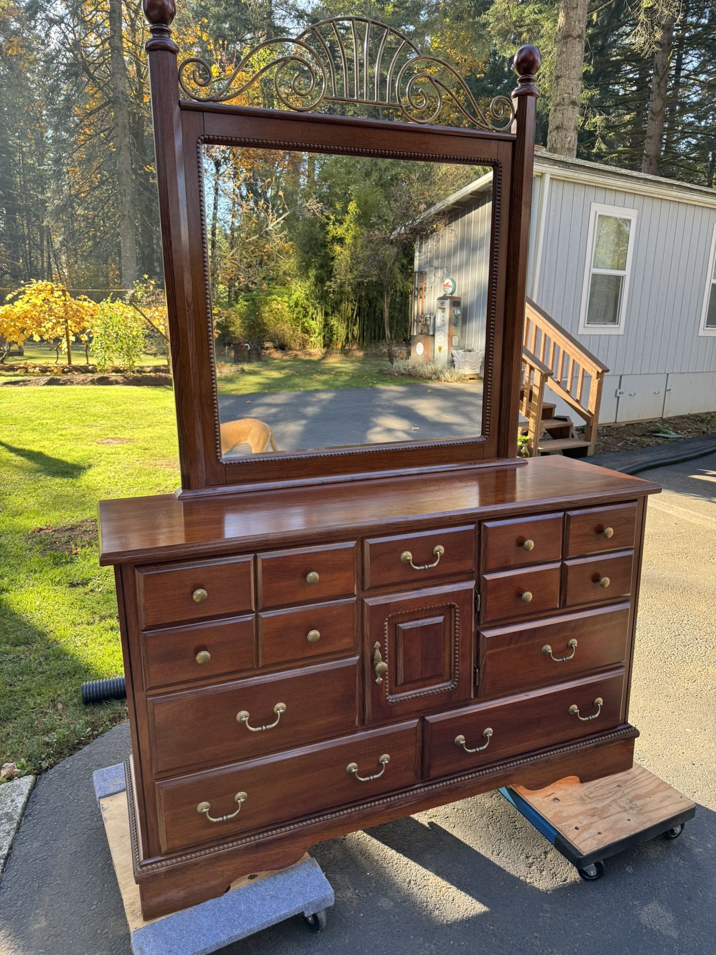 Nice Large Dresser With Mirror