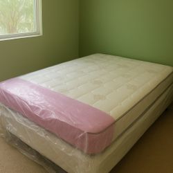 New Full  Mattress And Box Spring 2pc Bed Frame Is Not Included 