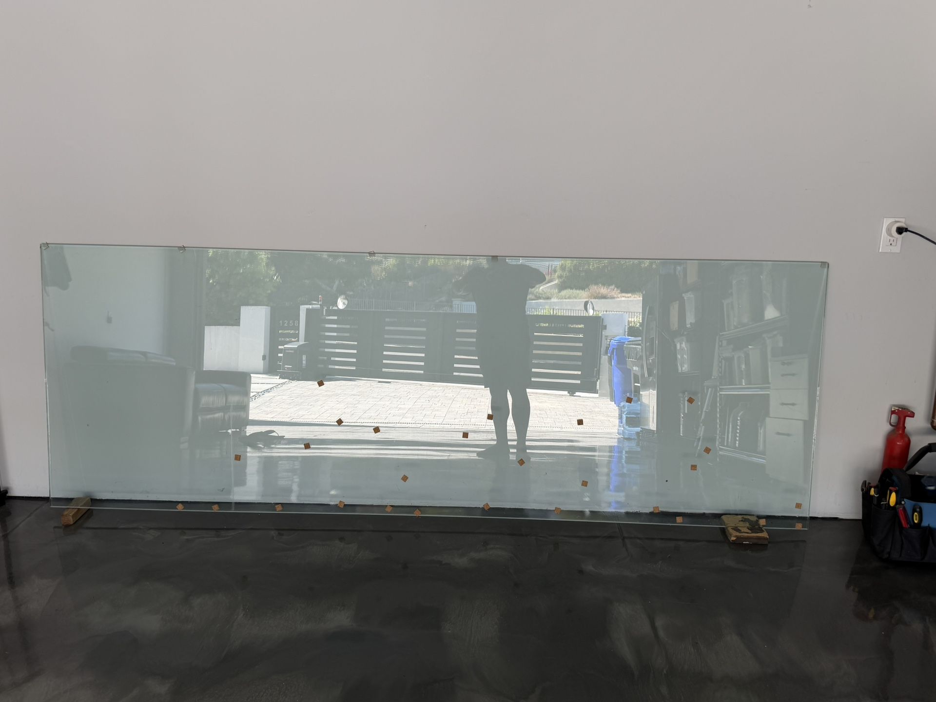 ½″ Tempered Glass Tabletop – 102.5″ x 36″ – Polished Edges