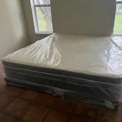NEW MATTRESS KING SIZE PILLOW TOP WITH BOX SPRNG