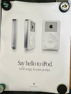 Say Hello To iPod Apple Vintage Poster EXTREMELY RARE!