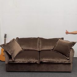 *Brand New* Skylar Sleeper Sofa - Performance Velvet - Bittersweet Brown 🟤 Memory Foam Bed - We Deliver & setup