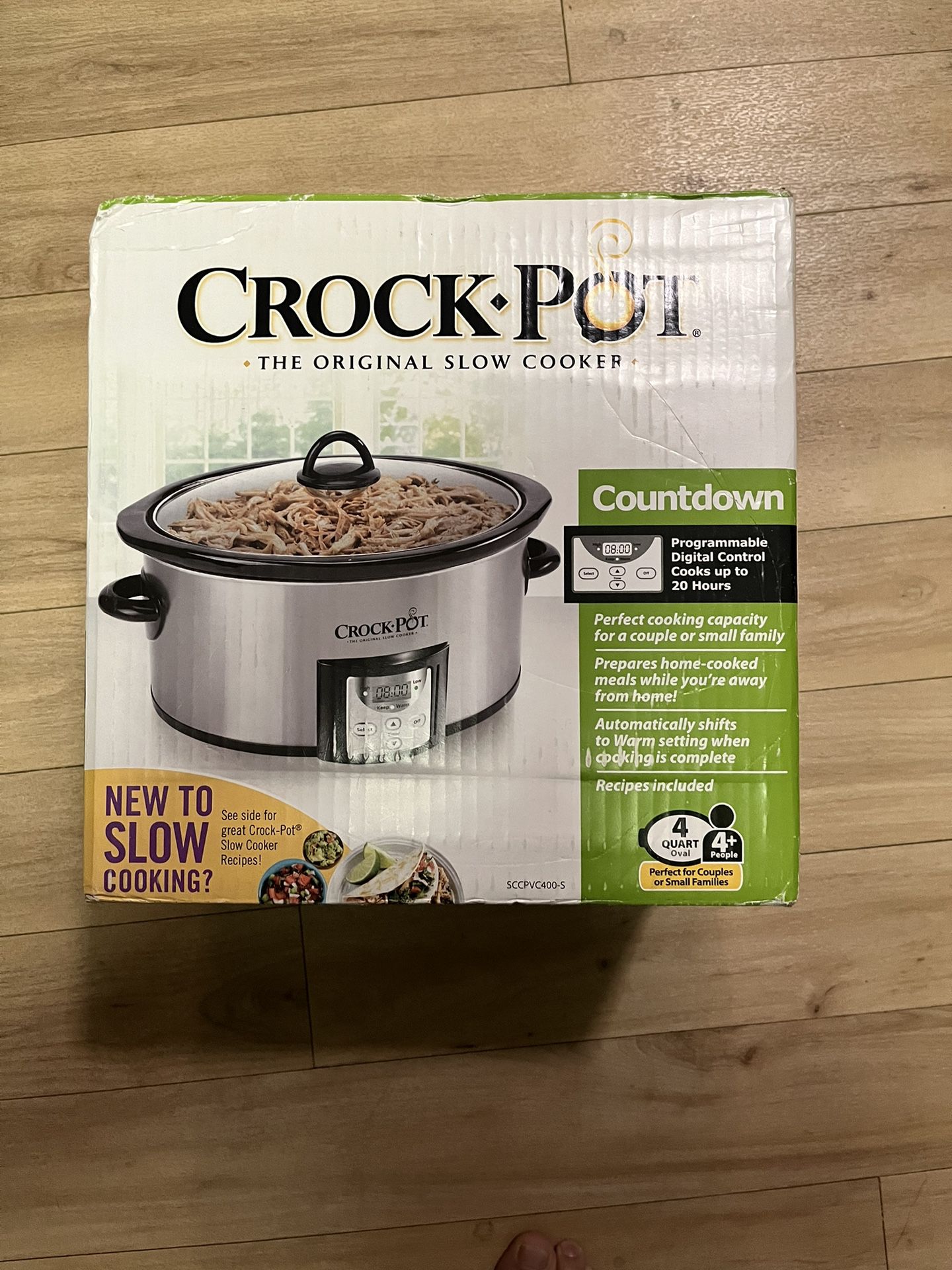 Crock-Pot 4 Quart Digital Count Down Food Slow Cooker Kitchen