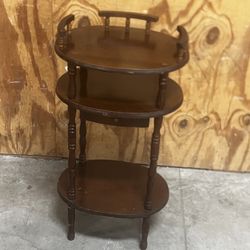 Vintage 3 Tier Accent Table W/ Drawer MCM Free Ship Minor Imperfection . Used in good condition with some cosmetic blemishes. These blemishes are in t