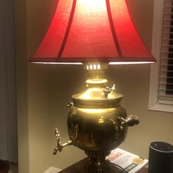Antique Brass Samovar Lamp