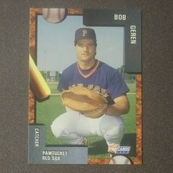 1992 Fleer Pro Cards Bob Geren Pawtucket Red Sox #925 Catcher Baseball Card Minor League Collectible Vintage Sports 