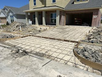 Demo and pour back concrete driveways