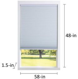 Pack Home Decorators Collection Shadow White Cordless Blackout Cellular Shades – 58.25 in. W × 48 in. L