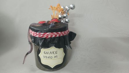 Small Plastic Handmade Snake Venom Potion Bottle