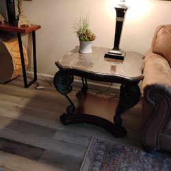 2 Marble end tables