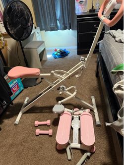 Pink workout equipment