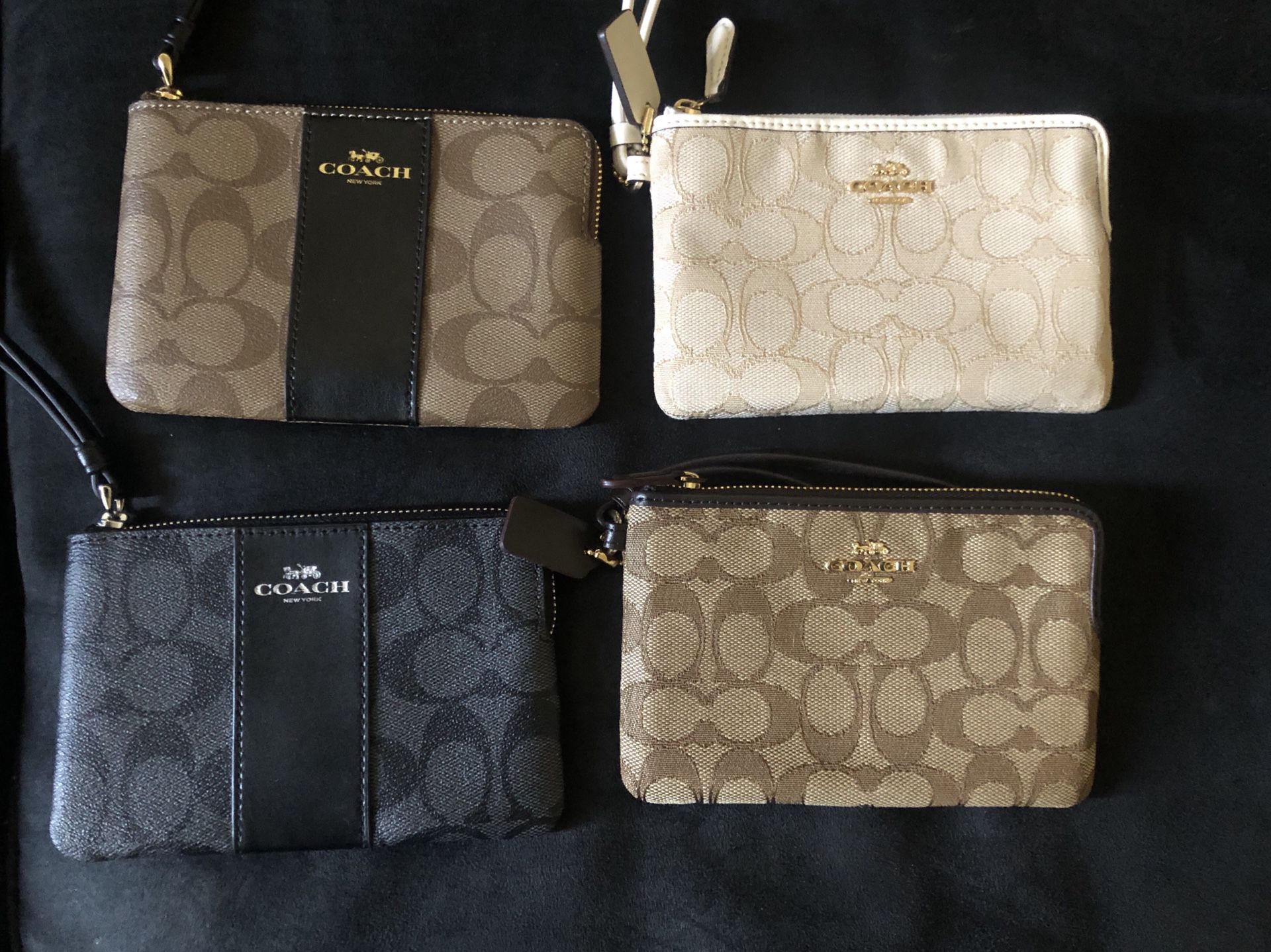 4 brand new coach wristlets purchased directly from store originally $78 selling each for $45 original tags included $40 if you pickup