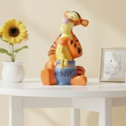 Rare Winnie The Pooh Tigger Honey Pot Coin Bank Statue 9.5" Inches Nice!