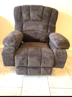 oversized Swivel Rocker  Recliner,DARK BROWN.