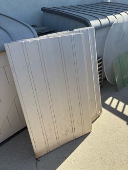 White “lifetime” plastic panels