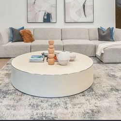 60” Restoration Hardware Round Coffee Table