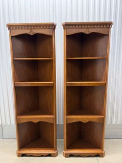 Corner Bookshelves Both For $270