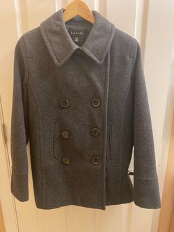 Vintage Gray Braetan Pea Coat, Ladies Medium 