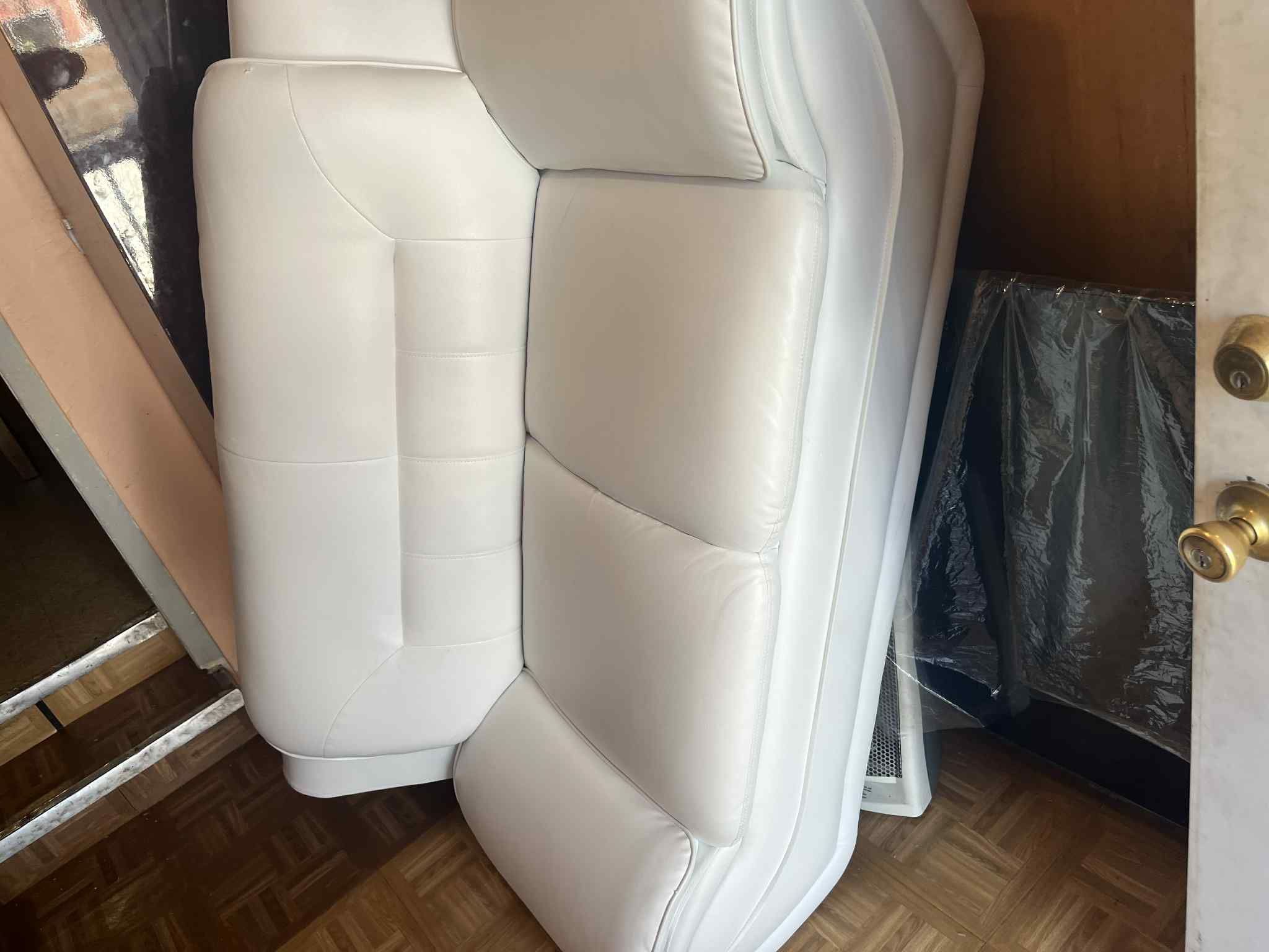 White Leather Loveseat
