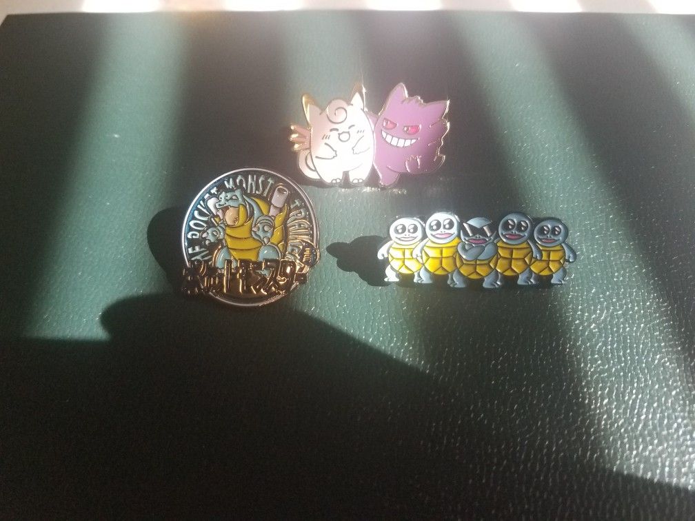 Lot of 3 Pokemon Pins for Martin